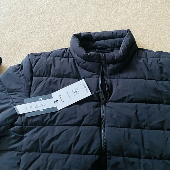 DKNY New Men's M Black Jon Quilted Stand Collar Puffer Jacket